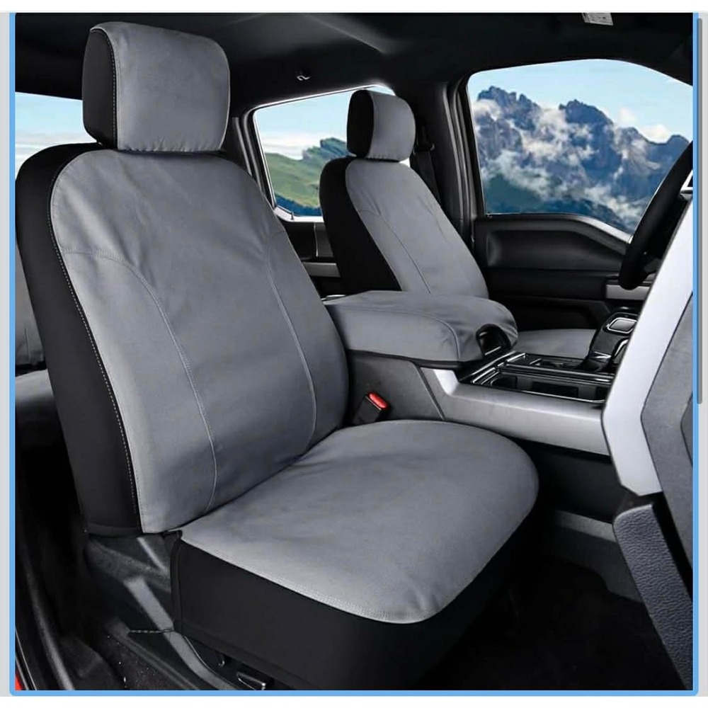 Ford F150 F250‎ F350 F450 Crew Cab Seat Covers 2015-2026 Grey Water Resistant